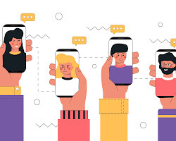 family group chat with emojis and visuals