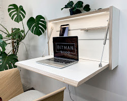 wall-mounted desk that saves space