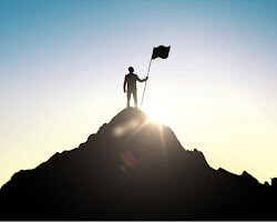 person overcoming an obstacle