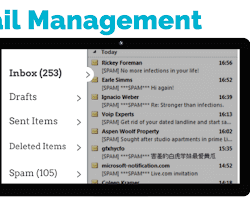 virtual assistant managing an email inbox
