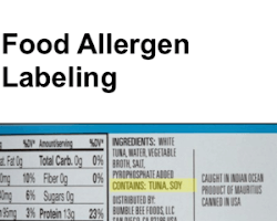 Labels with allergy information
