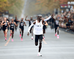 person running a marathon