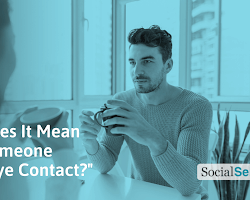 person avoiding eye contact with another person