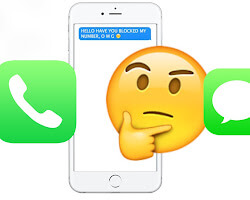 person looking at their phone, with a few text messages on the screen