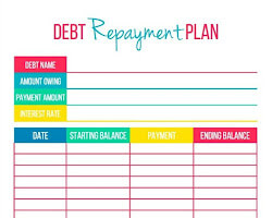person with a debt repayment plan