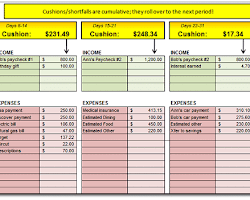 person with a spreadsheet of their finances