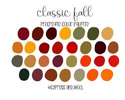 Classic fall colors palette