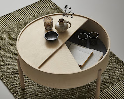 Coffee table with storage that hides clutter.