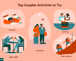 Couple trying a new activity together