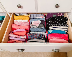 Drawer dividers used to organize clothes