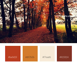 Natural fall colors palette