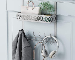 Over-the-door organizers for towels and other items