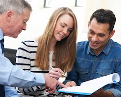 borrower reading a document