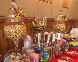 candy buffet replenished throughout the event