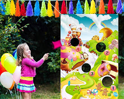 candy-themed game, such as a candy toss