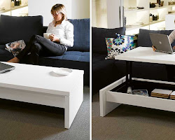 coffee table that can also be used as a desk