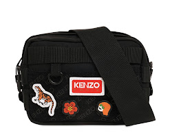 crossbody bag with a patch with a band logo