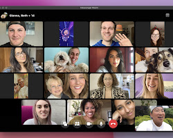 group of people video chatting