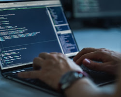 human engineer working on code