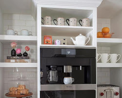 kitchen with a built-in coffee maker