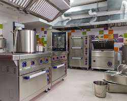kitchen with a ventilation system
