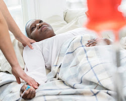 patient being treated in a hospital