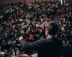 person giving a speech