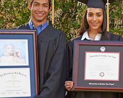 person holding up a certificate