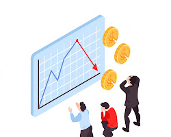 person looking at a graph of stock prices