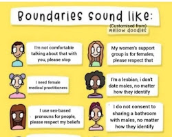 person setting boundaries with their family, saying "I'm not comfortable talking about that."