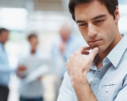 person thinking to themselves