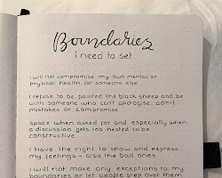 person writing down their boundaries