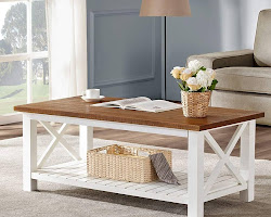 vintage coffee table in a living room