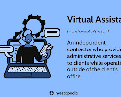 virtual assistant looking at a table of data